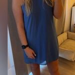 Pink Lily  One Shoulder Blue Dress Photo 3