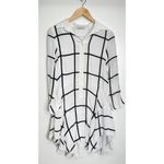 Redwood Court Tunic Dress Womens Long Sleeve Linen Blend Size Small White Photo 1