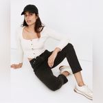 Madewell  Classic Straight Jeans in Lunar Wash Black Size 26 Petite Photo 1