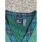 Liz Claiborne Vtg Lizsport Golf Preppy Tennis Sweater Vest V Neck Button Up Plaid Green/Blue L Photo 3
