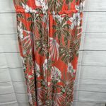 Chico's Womens size 0 US 4 Small Hawaiian Floral Print Wide Leg Jumpsuit Stretch Photo 3