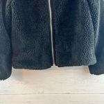 Skylar + Madison Black Faux Fur Full Zip Jacket Size L Photo 3
