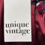 Unique Vintage  Burgundy Satin Western Style Tie Front Blouse Shirt XL Photo 4