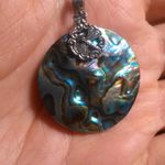 Abalone Shell Sterling Silver Dragonfly Pendant Stainless Steel Necklace Photo 2