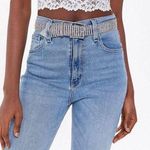 Urban Outfitters Glittery Sparkle Silver Zoe Statement Rhinestone Belt Photo 2