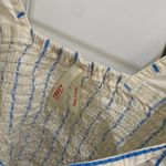 True Destiny  Cream and Blue Striped Blouse Photo 1