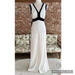 Karl Lagerfeld  Ivory Sequin Full Leg Formal Colorblock Jumpsuit NWT 4 Photo 2