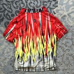Jamie Sadock Short Sleeve Golf Top Flames Small Yellow Photo 5