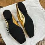 ZARA  Gold Ballet Buckle Shoes Photo 1