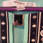 Studio One  Green Blue Paisley Floral Sheath Dress | Large Photo 5