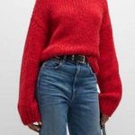 RE/DONE $495 NWT 90s OVERSIZED TURTLENECK SWEATER IN RED SZ SMALL Photo 0