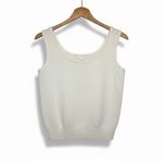 St. John  Basics Womens Santana Knit Beige Tank Top Small Scoop Neck Quiet Luxury Photo 1