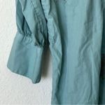 Free People  Mari Stylish Blue Button-Up floral boho shirt dress S Photo 9