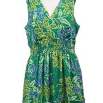Rabbit Rabbit Rabbit Dress Women's 12 Green Floral Fit & Flare Maxi Sleeveless Photo 1