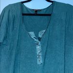 Cool Nights Teal quarter sleeve night gown Green Size XL Photo 2