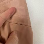 Caren Forbes Rosy Tan Vegan Leather Moto Jacket Size Large Photo 3