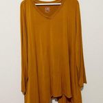 LOGO By Lori Goldstein LOGO Lori Goldstein Layer T-Shirt Womens Size 2X Asymmetrical V-Neck Orange Photo 1