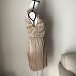 Urban Outfitters UO Oh My Love Shimmer Pleated Fit + Flare Dress Photo 5