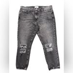 frame denim Frame Le Garçon‎ crop Womens Distressed Black Jeans Photo 1