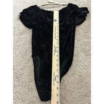 Altar'd State Altar’d State Black Ruffle Velvet Off The Shoulder Bodysuit Size Medium Photo 6