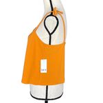 Bar III X-Small Cropped Top Tie Spaghetti Straps Stretch Square Neck Dark Yellow Photo 4