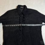 Guess Vintage  Ruffle Trim Button Up Shirt Size XL Semi Sheer Minimalist Y2K 90s Photo 6