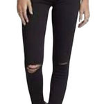 American Eagle Womens  Super Hi-Rise Distressed Black Jeggings Jeans 16S 16 Short Photo 0