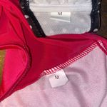 Unbranded High Rise Barbie Pink & Black Strapless Bikini Photo 2