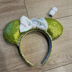 Disney  Minnie Mouse Tinkerbell Green Sequin Pearl Bow Ears Photo 0