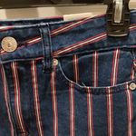 American Eagle NWT Skirt Sz 0 Red White and Blue Vertical Striped Denim Mini Photo 2