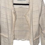 IRO  Wondrous Tweed Frayed Jacket Shaggy Cream Off-White Size 38 US 6 Medium Photo 2
