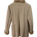 Ann Taylor Beige Faux Shearling Coat sz Small Photo 7