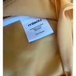 Miaou Tati Satin Tie Back Crop Scarf Top in Mustard Yellow XL Photo 4