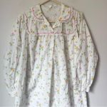 Vintage Katz Shift Floral Nightgown with Pink and Yellow Accents Coquette Sz M White Size M Photo 1