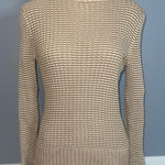 Calvin Klein tan cream turtleneck ribbed sweater top shirt womans medium EUC Photo 0