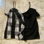 Rag and Bone Black And White Plaid Tank Top Photo 5