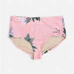 ALBION FIT Albion Lulu High Rise Pink Floral Shock Bikini Bottoms in Large Photo 4