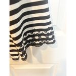 Brooks Brothers Women’s Navy White Striped Top Large Long Flare Eyelet Sleeves Photo 2