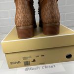 Michael Kors Luggage Multi Kincaid Ankle Boot Leather Studded Logo Photo 6