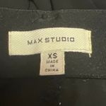 Max Studio Women's Black High Waisted Pleated Straight Trouser Dress Pants Sz XS Photo 3