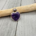 Natural Purple Lepidolite 925 Sterling Silver Pendant Photo 5