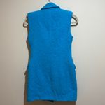 ZARA  Blue Tweed Waistcoat Blazer Vest Mini Dress Size Small Blogger Favorite Photo 13