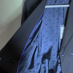 W By Worth Worth pinstripe leather accent tie blazer size 6 Photo 81