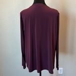 Calvin Klein Women's Long Sleeve Knot Front Top - cranberry Photo 5