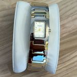Elgin II Ladies Watch Gold Silver Tone Cuff Bracelet Silver Dial Gorgeous Photo 1
