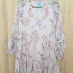 CeCe  Womens Floral Dress Size S Pink Tiered Mini Swiss Dot Romantic Cottagecore Photo 0