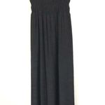 1. State NEW Black Cinched waist crinkle Slit Maxi Dress S Photo 3