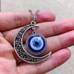 Moon evil eye necklace Photo 0