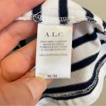 ALC Frank A.L.C Navy Stripes Boat Neck Puff‎ Long Sleeve Blouse Size M Photo 5