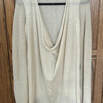 Donna Karan  New York Ivory Cream Cowl Neck Cashmere Sweater Large Photo 0